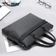 Sieben Wolfs echte Ledergeschäftsschette Männer 2025 Neue Männerhandtasche Laptop -Tasche Cowhide für Daddy Rucksack Black #2 #