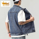 Veste en jean pour hommes de bouclier doré