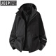 
JEEP SPIRIT Jeep Shock Clothes Women's 2025 new three-in-one solid color jacket outdoor windproof waterproof hiking suit Beili powder L