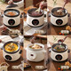 Electric stew pot steamer electric cooking pot stew pot casserole stew and steam all-in-one food supplement pot stew soup cup electric stew pot electric casserole soup pot stew water-proof porridge multi-function 3.8L purple sand scheduled appointment for 3-4 people
