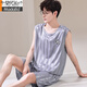 
Modal [soft and silky] ice silk pajamas men's summer thin loose shorts shorts suit simulated silk summer new 9901 L