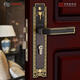 Drei-Ring-Drei-Ring-neue chinesische Messing-Türschloss Antique Massivholz Türgriff Schlafzimmer Türgriff Handschloss 9928 Europäisches Gold 9928 Türschlos