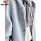 Pierre Cardin fat mm extra large size 300 Jin Jin equals 0.5 kg Woolen coat women's autumn and winter feeling small cream blue hooded coat Picture color XL 110-140 Jin Jin equals 0.5 kg