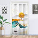 Yonghuans neuer Stil, ohne Tür Vorhang Trennungsvorhang abdecken winddichtes Stoff Schlafzimmer moderne Heimatküche Küche Badezimmer Vorhang CL6231 Blumen- und Vogelbild Teleskopstange 1 Stück Stange 75-115 cm-Curtain Breite 150*270c