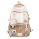 Sechste Klasse Pain Bag Junior High School Schoolbag Girl 2025 Neues transparentes niedliches leichte Belastungsreduzierung großer Kapazität Rucksack Khaki Single Bag ohne Anhänger