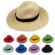 Winsio summer foldable large-brimmed Rafi Panama straw hat square buckle sun hat outdoor breathable sun protection hat 15 red one size