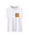 Playboy; Camiseta de manga corta Playboy White Women's New Summer Lo suelto Versión coreana Corea redonda de diseño de gran tamaño a media manga Top N3523-White XL