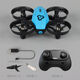 Udirc I22 Mini Drone Fernbedienungsflugzeug Quadcopter Drop Resistant Toy Boys und Kinder kleine Schwarze und Blau / Mini I22 für den Innenpilzbeutel 2 wiederaufladbare Batterien / 12 Minuten Akkulaufzeit für die Fernbedienung