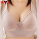 Yalu High-End-Frühling und Sommer Neues großer dünner anti-sitziger sekundärer Brüste mit stahlringloser Mutter Frauen Unterwäsche BH-Brüste Hautton 80B 36C Tasse