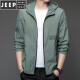 Jeep Spirit Sonnenschutzkleidung für Männer Frühling und Sommer atmungsaktiv und dünne Haut im Freien Sonnenschutzkleidung mit Kapuze -Jacke Trend HN9928 Mist Blue M 170 (Gewicht 120 Jin [Jin gleich 0,5 kg] oder weniger)