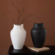 Clcey Japanese Retro Ceramic Vase Feeling Creative Flower Arrangement Flower Decoration Black and White Flower Appliance Room TV Cabinet TV Entrance Ornement 3897 Wasabi noir 0cm