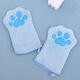 Pet towel glove type dog special quick-drying absorbent cleaning towel cat bath towel pet supplies pink 22*15cm (single pack)