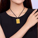 Dewei Fan Ping An Wu Shi brand pure gold silver-covered gold pendant for men and women Taiping Kangxiang cloud model simulation non-fading necklace small size - Ping An Wu Shi brand about 10 grams (gold approx.
