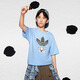 Adidas Kinderkleidung 25 Sommer- und Herbst-Kinder-T-Shirts 3. Blattklee Gelenkmuster für Männer und Frauen mittel- und großer Kinder loser Baumwoll-T-Shirt KG6628