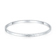 Mengjinyuan platinum crushed ice bracelet with glossy double-sided design and fixed mouth as a gift for your girlfriend. Ring mouth 56 weighs about 7.40g.