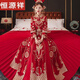 
Hengyuan Xiang Xiuhe Clothing Bride 2025 New Wedding Clothing Chinese Wedding Dress Summer Toast Clothing Dragon and Phoenix Gown Small Kitchen Shawl Fenglaiyi Embroidery No Headdress Set S