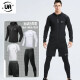 安德玛（Under Armour）【显瘦塑形】夏季UA健身服运动套装气质男篮球跑步篮球训练服速干 UA9755黑灰五件套 M(适合90-110斤)