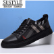 Sustyle International Luxury High-End Brand 2025 Nuevos zapatos de tablero a cuadros de cuadros de moda Avalables Sports y zapatos informales de suela y zapatos casuales 9913 Negro Single 37