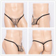 THONG Men's Sexy para hombres para hombres U Bag CONVEX CON LACE PERSPECTIVO PERSPECTIVO DE MEDILLA MENOR MENA BLURCA NEGRA + RED [DOS PIEZAS]