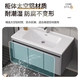 
Pei's [door installation] bathroom cabinet combination smart washbasin ceramic integrated basin small apartment washbasin washbasin light luxury gray 60cm hanging cabinet + mirror cabinet
