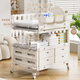 JPhznb Baby Windel Tabelle Baby Touch Bad Fütterung Windel Wechsel Pflege Tabelle bewegliche Multifunktion