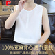 Pier Cardan Lenen Leven Men's Summer Thin Cround Sheak Solid Color Hoolable Cool Cotton Lense Funtevelce Funct
