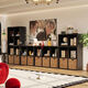 Shengnai Steel Floor-standing Bookshelf Household Wall Storage Cabinet Living Room Combination Module Grid Cabinet Bookcase Storage Cabinet Storage Cabinet Shelf White 20 Grid Cabinet height 70 Length 3519 Depth 30cm