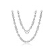 Zhaoliang pt950 rising platinum necklace domineering round bead barrel pearlescent bead three-in-one platinum necklace men's necklace 52.77 grams long 62cm wide about 7mm