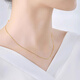 Only double 18k gold necklace women's O-shaped gold color can be matched with pendants new single chain gift jewelry boutique versatile style gold color 1.38g42cm