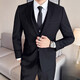 Pierre Cardin Wedding Groom Wedding Suit Men's Korean Slim Suit Business Formal Groom Suit Jacket Black 2-button Single Top Free Socks XS 160 Weight 90-105 Jin Jin equals 0.5 kg