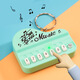 Enérgica Fun Class Fun Fishing Pequeño juguetes para niños Toys Mini Electronic Piano Keychain colgante brillante Música transparente Verde