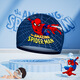 Disney children's swimming cap for boys and girls without tying the head, sun protection fabric, new cute women with long hair, professional swimming equipment, Courageous Spider-Man