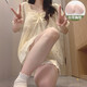 HKZN睡衣女带胸垫大码200斤胖mm夏季短袖甜美公主风可外穿家居服套装 XX-C897#长袖-彩色圆点带胸垫 XL 建议115-130斤