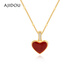 AJIDOU Ajidou necklace niche popular double-sided love pendant thin chain light luxury high-end workplace versatile birthday gift