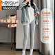 Leggings de velours d'agneau modal pour les femmes en automne et hiver haut taille élastique plus en velours chaud de grande taille pantalon de coton extérieur pantalon long gris clair [spring et automne sans velours] 1 l adapté à 100-120 Jin [Jin est égal à 0,5 kg]