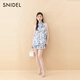 SNIDEL2025 early autumn new product sweet fairy sleeveless bow tie shirt skirt suit SWFO254012 flower pattern M (1)
