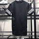 Adidas 3. Blatt Krokodil Kurzschlärm T-Shirt Herren Sommersportwear Klassiker vielseitig, bequem, atmungsaktives, lässiges runder Hals halb Ärmel FM3897 Black S