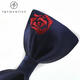 
T/Twenties hand-embroidered rose bow wedding male wedding groom blue groom best wedding wedding wedding photo host sauté [Bow tie] blue-embroidered rose_BV1349