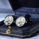 NOSSKISS international luxury brand rotatable mechanical gear cufflinks men's high-end movement cuff nails customized light luxury gift silver round movement cufflinks