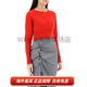 Vivienne Westwood Solid Color Round Neck Kurzer Einbrennungs-Logo Langarmer Pullover Frauen rot rot m