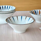 北欧风7英寸拉面斗笠陶瓷泡面面碗餐具家用日式汤碗高脚下彩工艺 日式7英寸斗笠碗花色1个装