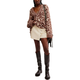 Personnes pour femmes Pull pour femmes Spring et automne Fleep Fleece Lazy surdimensionné surdimensionné en V V et Sweater Lower Grey combo Grey Antler SM (Women's 4-6)