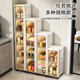 JD Logistics Crack Storage Cabinet Kitchen Shelf Cabinet Storage Cabinet Side Cabinet Bathroom Gap Cabinet Thickened 20cm Width - Transparent Tea 5 Layers Free Universal Wheel