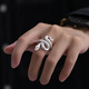 Tongrubi 999 sterling silver pure silver snake-shaped ring men and women niche snake snake birth year ring pure silver snake code