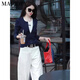 
MAGIOPY International Luxury High-end Brands High-end Brand Casual Sports Set Women's 2025 Spring Slim and Slim Cardigan Top + White Pants S (100 Jin [Jin equals 0.5 kg])