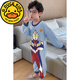 G.DUCKKIDS children's one-piece pajamas boys autumn winter summer long-sleeved boys cartoon Ultraman baby boy one-piece anti-kick sleeping bag large Ultraman long-sleeved size 10 recommended height 105-115cm 4-5 years old