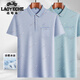 
Classic car ice silk short-sleeved T-shirt middle-aged men's lapel daddy suit 2025 summer new thin cool breathable polo shirt ice silk-9923 blue real pocket L 50/170
