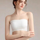 Qingbilin 3-piece strapless tube top anti-exposure bottoming bra with one-piece breast-wrap and back-beautiful bra, ice silk tube top, white+skin+black, one size fits all (75-120Jin Jin is equal to 0.5kg)