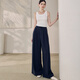 
ROEYSHOUSE Lace High Dark Blue Loose Vest Jacket 2025 Summer New Intellectual Commuter Line Set 12342 Dark Blue (Pants) XL
