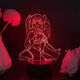 Bonitas sesiones de fotos y sueños de convertirse en una niña mágica figura USB Night Light Dance Shina du Nako Lis Tenkawa Kaorko Anime 4877 Tenkawa Kaorko Monocromio cálido Luz USB Lámpara de lámpara